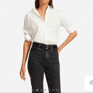 Everlane Cheeky Straight Denim — Washed Black